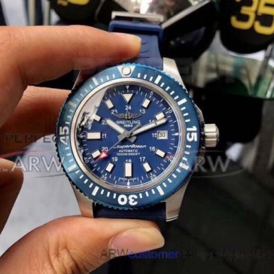 Perfect Replica Breitling Superocean Black Bezel White Dial 44mm Watch